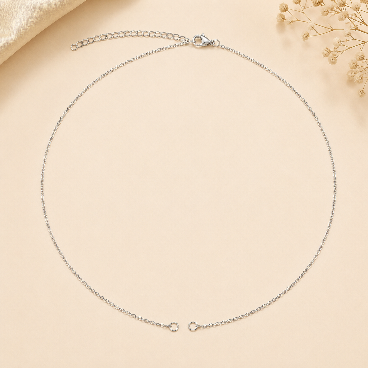Slim Link Silver Copper Necklace Chain For Women