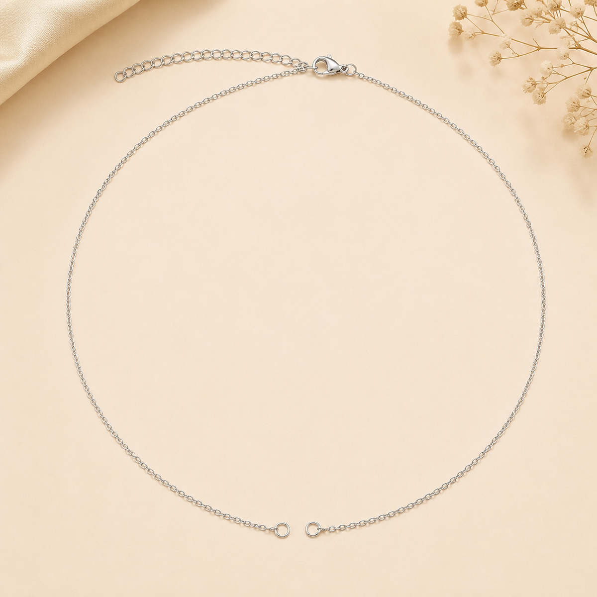 Slim Link Silver Copper Necklace Chain For Women