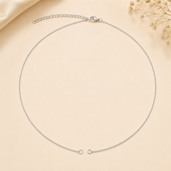 Slim Link Silver Copper Necklace Chain For Women