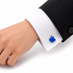 Blue Apple Cufflinks In Box