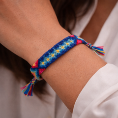 Multi Color Friendship Band Blue Plain Thread Bracelet For Women