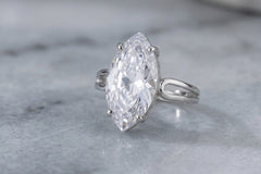 Gold Silver Multi Shape Cubic Zirconia Copper Adjustable Ring Women