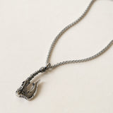 Antique Silver Stainless Steel Anti Tarnish Necklace Pendant Chain For Men