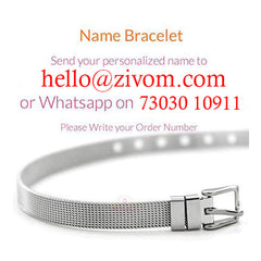 Personalised Name Alphabet Initial Letter Stainless Steel Rhinestone Bracelet