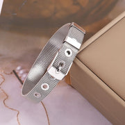 Silver Stainless Steel Style Watch Strap Bracelet Men