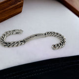 Engrave Letter Name Stainless Steel Chain Id  Bracelet for Men