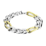 Classic Curb Cuban Gold Silver 316L Stainless Steel Bracelet For Men