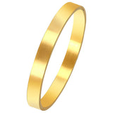 Stainless Steel Matt Gold Plated Free Size Kada Bracelet For Men