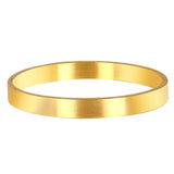 Stainless Steel Matt Gold Plated Free Size Kada Bracelet For Men