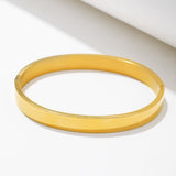 Stainless Steel Matt Gold Plated Free Size Kada Bracelet For Men