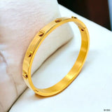 Gold Stainless Steel Free Size Screw Kada Bracelet For Men Biomagnetic