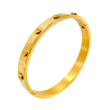 Gold Stainless Steel Free Size Screw Kada Bracelet For Men Biomagnetic