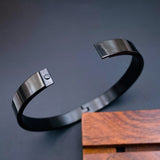 8mm Customized Personalised Laser Engraved Stainless Steel Gold Openable Bangle Cuff Kada For Men