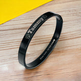 8mm Customized Personalised Laser Engraved Stainless Steel Gold Openable Bangle Cuff Kada For Men