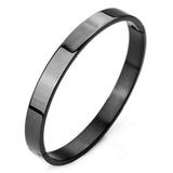 Surgical Stainless Steel Matte Black Oval Macho Kada Bracelet For Men