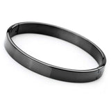 Surgical Stainless Steel Matte Black Oval Macho Kada Bracelet For Men