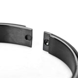 Surgical Stainless Steel Matte Black Oval Macho Kada Bracelet For Men