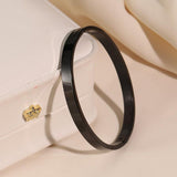 Surgical Stainless Steel Matte Black Oval Macho Kada Bracelet For Men