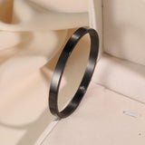 Surgical Stainless Steel Matte Black Oval Macho Kada Bracelet For Men