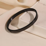 Surgical Stainless Steel Matte Black Oval Macho Kada Bracelet For Men