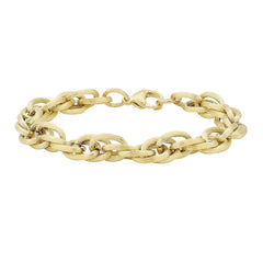 Italian 3D Links 18K Gold Stainless Steel Bracelet For Men
