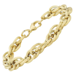 Italian 3D Links 18K Gold Stainless Steel Bracelet For Men