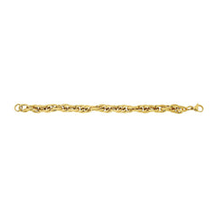 Italian 3D Links 18K Gold Stainless Steel Bracelet For Men