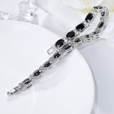 Tennis Black Cubic Zirconia American Diamond Bracelet For Women