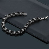 Tennis Black Cubic Zirconia American Diamond Bracelet For Women