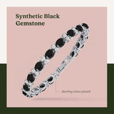 Tennis Black Cubic Zirconia American Diamond Bracelet For Women