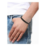 Roman Black Stainless Steel Bangle Kada Bracelet Men