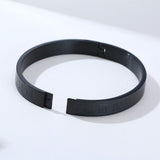 Roman Black Stainless Steel Bangle Kada Bracelet Men