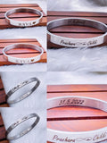 8mm Customized Personalised Laser Engraved Stainless Steel Gold Openable Bangle Cuff Kada For Men