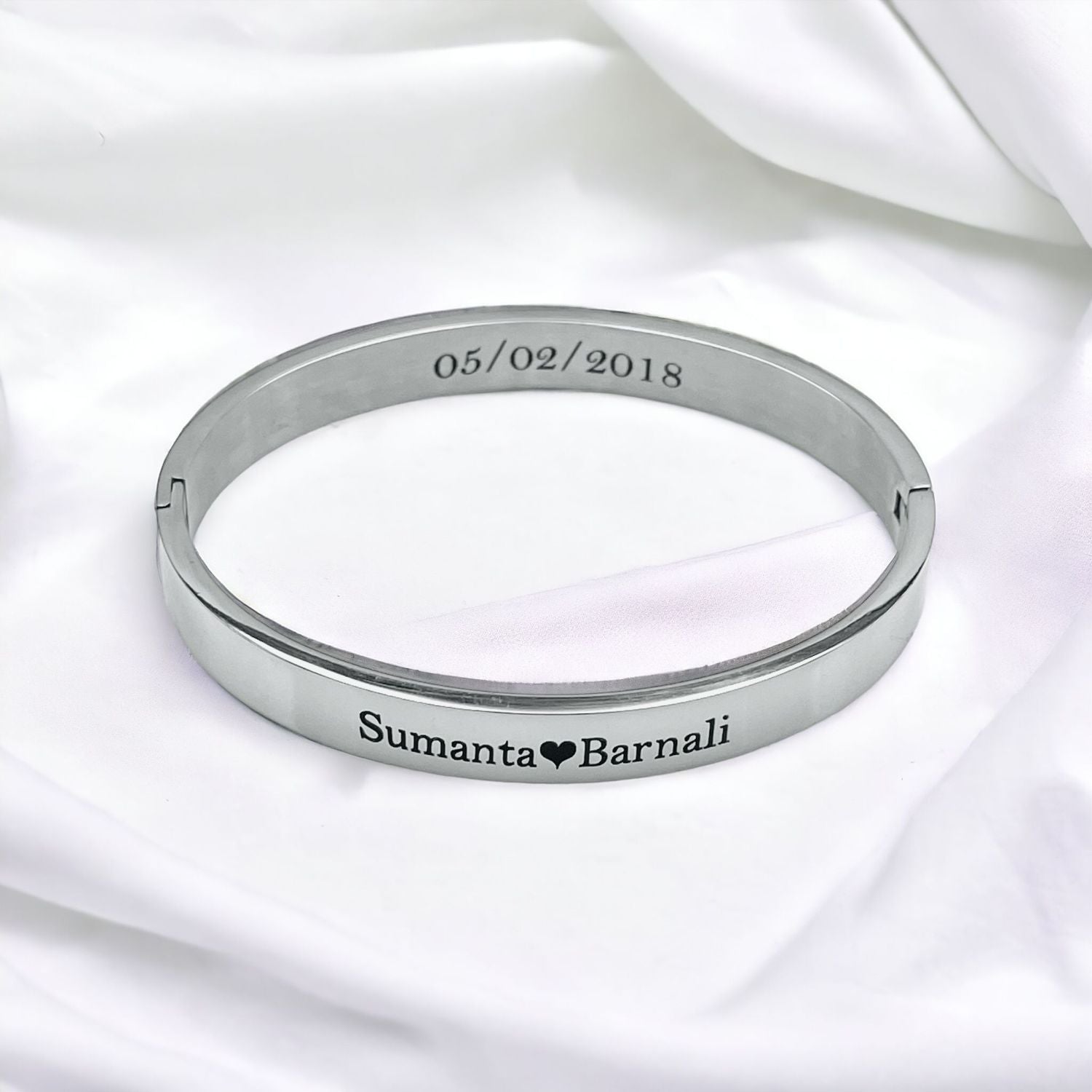 Kada Personalized Metal Cuff Bracelets 8mm Customized Personalised Laser Engraved Stainless Steel Gold