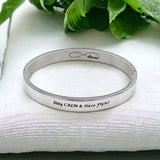 8mm Customized Personalised Laser Engraved Stainless Steel Gold Openable Bangle Cuff Kada For Men