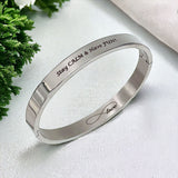 8mm Customized Personalised Laser Engraved Stainless Steel Gold Openable Bangle Cuff Kada For Men