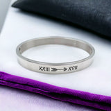 8mm Customized Personalised Laser Engraved Stainless Steel Gold Openable Bangle Cuff Kada For Men