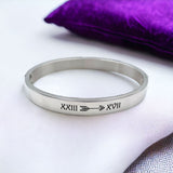 8mm Customized Personalised Laser Engraved Stainless Steel Gold Openable Bangle Cuff Kada For Men