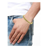 Slim Mesh 18K Gold Stainless Steel Cuff Kada Bangle Bracelet For Men