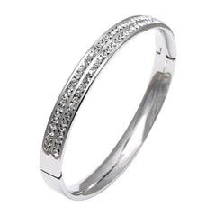 Stainless Steel Cz American Diamond Bangle Cuff Kada Bracelet Men