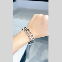 Designer Wavy Wire 18K Gold Brass Cuff Kada Bangle Bracelet Women