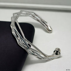 Designer Wavy Wire 18K Gold Brass Cuff Kada Bangle Bracelet Women
