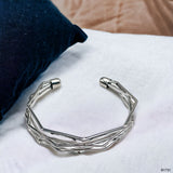 Designer Wavy Wire 18K Gold Brass Cuff Kada Bangle Bracelet For Women