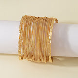 Party Statement Mesh 18K Gold Cuff Kada Bangle Bracelet For Women