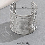 Party Statement Mesh Silver Cz Cuff Kada Bangle Bracelet Girls Women