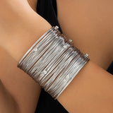 Party Statement Mesh Silver Cz Cuff Kada Bangle Bracelet Girls Women