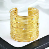 Party Statement Mesh Silver Cz Cuff Kada Bangle Bracelet Girls Women