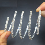 Three Line Austrian Rhinestone Crystal Stretch Elastic Bracelet