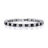 Classic Princess Cubic Zirconia Black Spinel Tennis Bracelet For Women