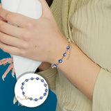 Turkish Blue Evil Eye Lucky 18K Gold Bracelet For Women